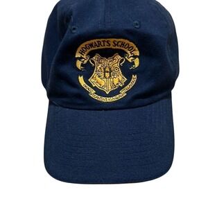 Vintage 2000's Warner Bros. Mens Embroidered Hogwarts School Strap Back Cap
